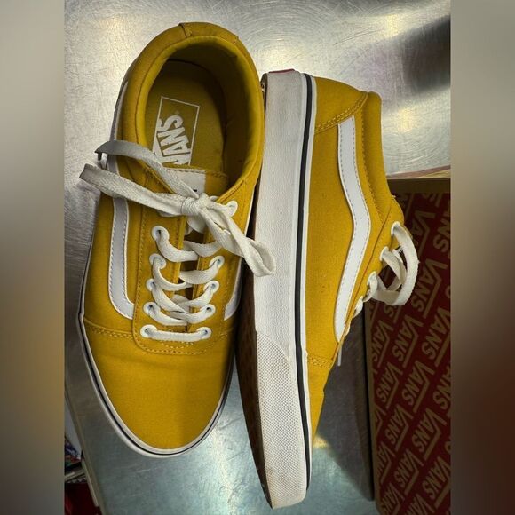 Vans Ward Yellow White Canvas Sneakers Women’s 9 – Worn Once! - Picture 9 of 17